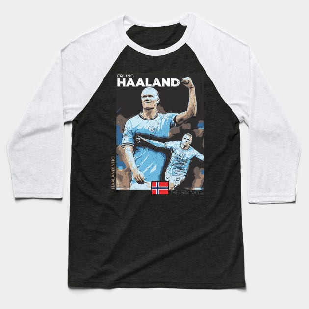 Haaland - Street Art - Soccer Icons Baseball T-Shirt by MIST3R